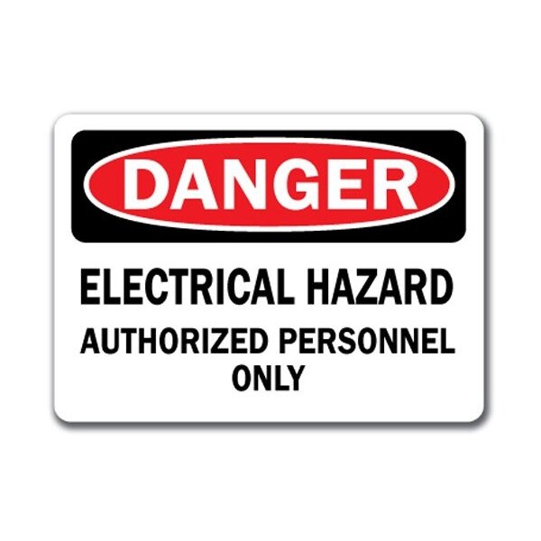 Signmission Safety Sign, 14 in Height, Plastic, Electrical Hazard 1 DS-Electrical Hazard 1 - main